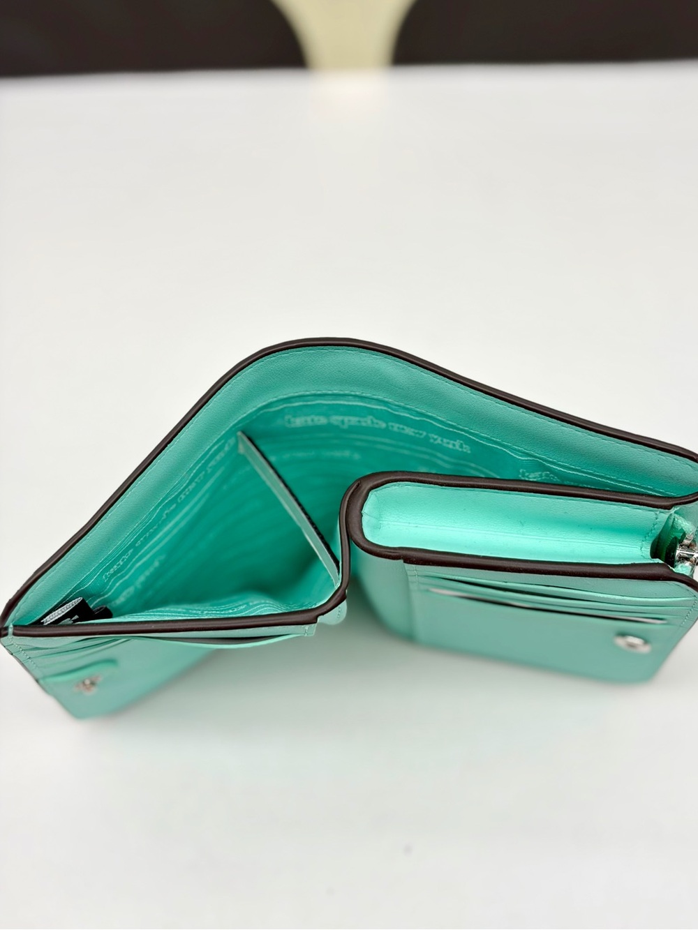 Kate Spade Morgan Ombré Compact Wallet in Mint Liqueur Multi NWT - Picture 8 of 13